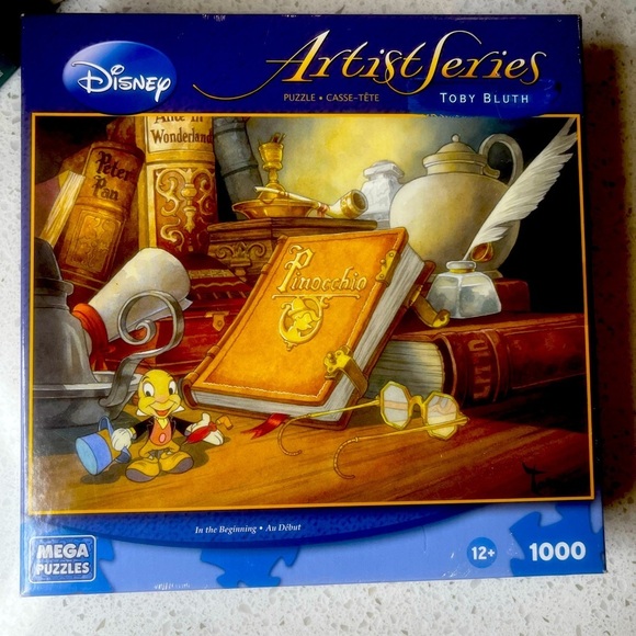 Disney Artist Series Puzzle Toby Bluth In The Beginning Pinocchio 1000 pc puzzle - Picture 1 of 3